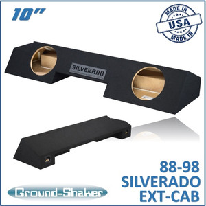 black 10" dual sealed sub box, fits 88-98 chevy silverado ext-cab black 10" dual sealed sub box, fits 88-98 chevy silverado ext-cab