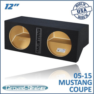 black 12" dual sealed sub box, fits 05-15 ford mustang coupe black 12" dual sealed sub box, fits 05-15 ford mustang coupe