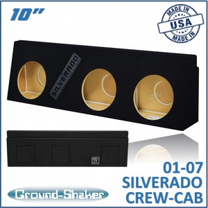 black 10" triple sealed sub box, fits 01-07 chevy silverado crew cab black 10" triple sealed sub box, fits 01-07 chevy silverado crew cab