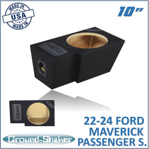 22-24 Ford Maverick (passenger Side) Black 10" Single Sealed Subwoofer Box