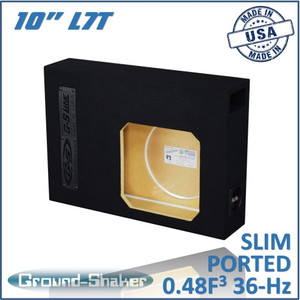 black 10" single l7t slim ported sub box black 10" single l7t slim ported sub box