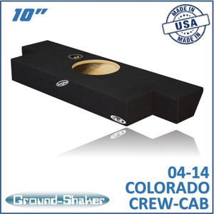 black 10" single sealed sub box, fits 04-14 chevy colorado crew-cab black 10" single sealed sub box, fits 04-14 chevy colorado crew-cab