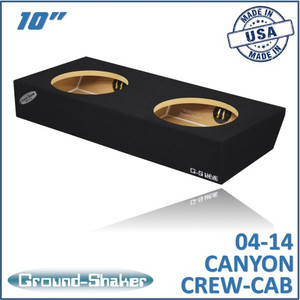 black 10" dual sealed sub box, fits 04-14 gmc canyon crew-cab black 10" dual sealed sub box, fits 04-14 gmc canyon crew-cab