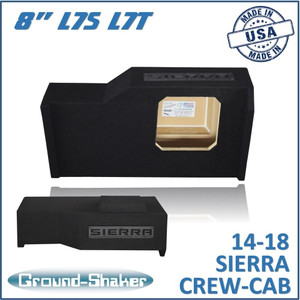 black 8" single sealed solobaric sub box, fits 14-18 gmc sierra crew-cab black 8" single sealed solobaric sub box, fits 14-18 gmc sierra crew-cab