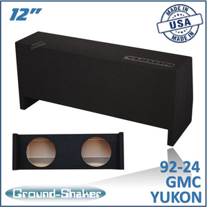 92-24 GMC Yukon (w/3rd Row Seat) Black 12" Dual Sealed Subwoofer Box