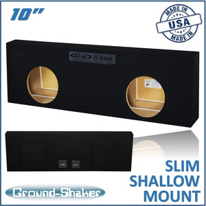black 10” dual sealed slim / shallow mount sub box black 10” dual sealed slim / shallow mount sub box