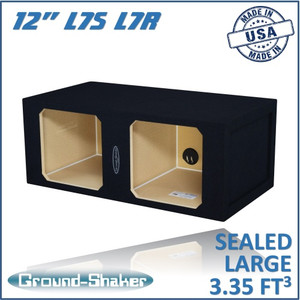 Ground Shaker GS-KKL212B Black 12" Dual Sealed Large Solo-Baric Subwoofer Box