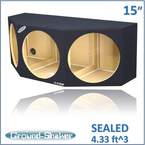 black 15" triple sealed sub box black 15" triple sealed sub box