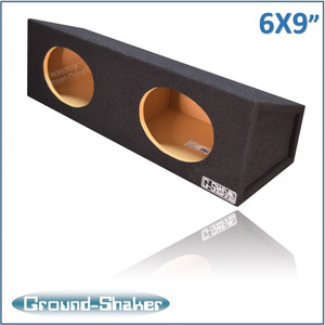 black "6x9s" dual speaker enclosure black "6x9s" dual speaker enclosure
