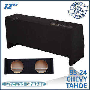 black 12" dual sealed sub box, fits 95-24 chevy tahoe (w/3rd row seat)