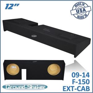 black 12" dual sealed sub box, fits 09-14 ford f-150 ext-cab black 12" dual sealed sub box, fits 09-14 ford f-150 ext-cab