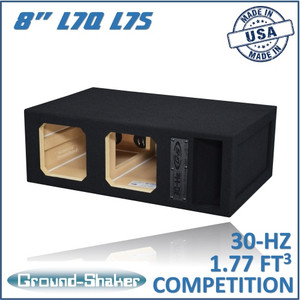 black 8" 30-hz dual competition ported subs box black 8" 30-hz dual competition ported subs box
