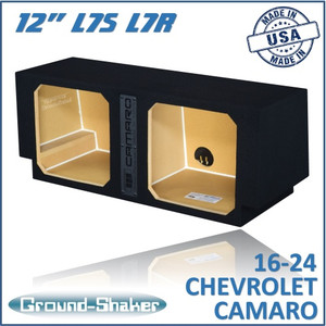 black 12" dual sealed solobaric sub box, fits 16-24 chevy camaro black 12" dual sealed solobaric sub box, fits 16-24 chevy camaro