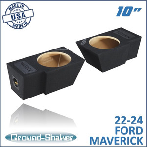 black 10" dual sealed sub box, fits 22-24 ford maverick black 10" dual sealed sub box, fits 22-24 ford maverick