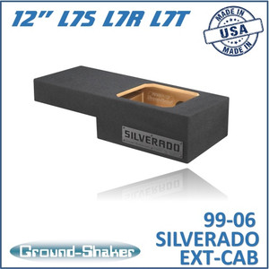 99-06 & 07 Classic Chevy Silverado Ext-Cab Black 12" Single Sealed Solobaric Subwoofer Box