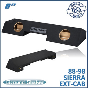 88-98 GMC Sierra Ext-Cab Black 8" Dual Sealed Subwoofer Box