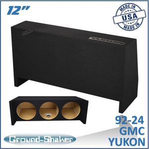 92-24 GMC Yukon (w/3rd Row Seat) Black 12" Triple Sealed Subwoofer Box