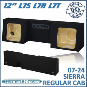 07-24 GMC Sierra Regular-Cab Black 12" Dual Sealed Solo-Baric Subwoofer Box