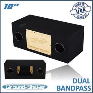 Ground Shaker GS-BPR210B Black 10" Dual Bandpass Subwoofer Box
