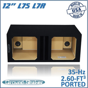 black 12" dual solo-baric center-ported sub box black 12" dual solo-baric center-ported sub box