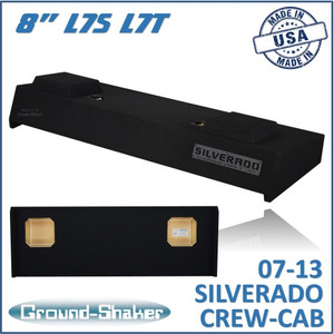 black 8" dual sealed solo-baric sub box, fits 07-13 chevy silverado crew-cab black 8" dual sealed solo-baric sub box, fits 07-13 chevy silverado crew-cab
