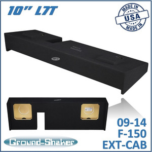 09-14 Ford F-150 Ext-Cab Black 10" Dual Sealed Solobaric Subwoofer Box