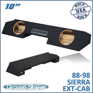 black 10" dual sealed sub box, fits 88-98 gmc sierra ext-cab black 10" dual sealed sub box, fits 88-98 gmc sierra ext-cab