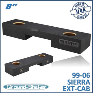 black 8" dual sealed sub box, fits 99-06 & 07 classic gmc sierra ext-cab black 8" dual sealed sub box, fits 99-06 & 07 classic gmc sierra ext-cab