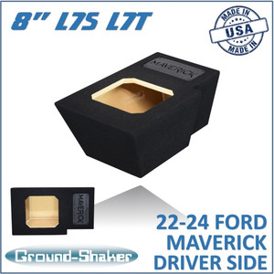black 8" single sealed solobaric sub box, fits 22-24 ford maverick (driver side) black 8" single sealed solobaric sub box, fits 22-24 ford maverick (driver side)