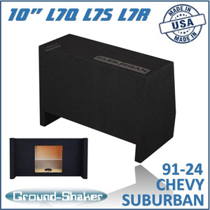 black 10" single sealed solobaric sub box, fits 91-24 chevy suburban (w/3rd row seat) black 10" single sealed solobaric sub box, fits 91-24 chevy suburban (w/3rd row seat)