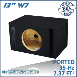 black 13" single ported w7 sub box black 13" single ported w7 sub box