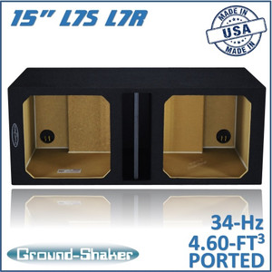 black 15" dual solo-baric center-ported sub box black 15" dual solo-baric center-ported sub box