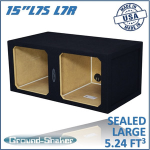 black 15" dual sealed large solo-baric sub box black 15" dual sealed large solo-baric sub box