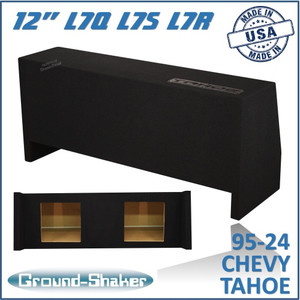 black 12" dual sealed solobaric sub box, fits 95-24 chevy tahoe (w/3rd row seat) black 12" dual sealed solobaric sub box, fits 95-24 chevy tahoe (w/3rd row seat)