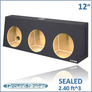 black 12" triple sealed sub box, fits chevy silverado & gmc sierra regular-cab 1988-2006 black 12" triple sealed sub box, fits chevy silverado & gmc sierra regular-cab 1988-2006
