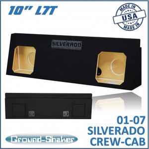 black 10" dual sealed l7t sub box, fits 01-07 chevy silverado crew cab black 10" dual sealed l7t sub box, fits 01-07 chevy silverado crew cab