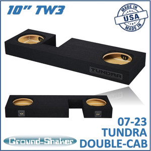 black 10" tw3 dual sealed sub box, fits 07-23 toyota tundra double-cab black 10" tw3 dual sealed sub box, fits 07-23 toyota tundra double-cab