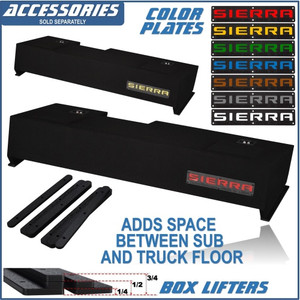 black 12” dual sealed sub box, fits 19-24 gmc sierra double & crew-cab black 12” dual sealed sub box, fits 19-24 gmc sierra double & crew-cab