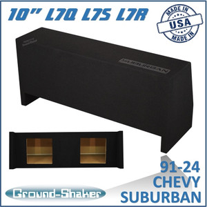 91-24 Chevy Suburban (w/3rd Row Seat) Black 10" Dual Sealed Solobaric Subwoofer Box