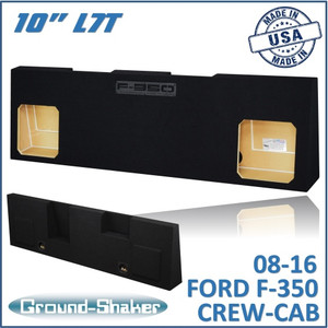 08-16 Ford F-350 Crew-Cab Black 10" Dual Sealed Solobaric Subwoofer Box