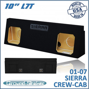 01-07 GMC Sierra Crew Cab Black 10" Dual Sealed L7t Subwoofer Box