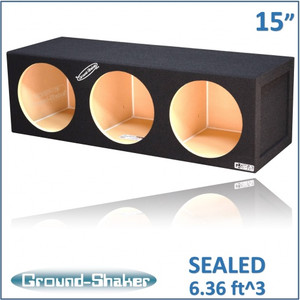 Ground Shaker GS-SQ315B Black 15" Triple Sealed Sub Boxs
