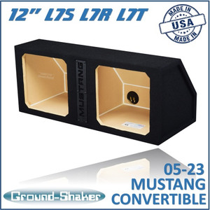black 12" dual sealed solobaric sub box, fits 05-23 ford mustang convertible black 12" dual sealed solobaric sub box, fits 05-23 ford mustang convertible