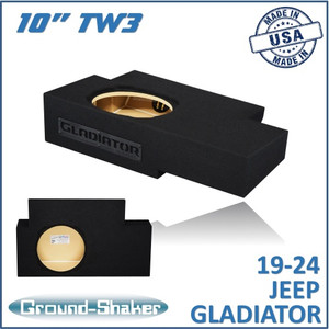black 10" tw3 single sealed sub box, fits 19-24 jeep gladiator black 10" tw3 single sealed sub box, fits 19-24 jeep gladiator