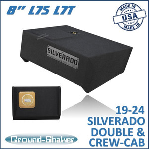 black 8" solobaric single sealed sub box, fits 19-24 chevy silverado double & crew-cab black 8" solobaric single sealed sub box, fits 19-24 chevy silverado double & crew-cab