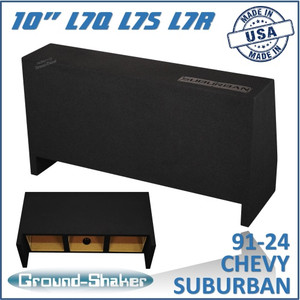 black 10" triple sealed solobaric sub box, fits 91-24 chevy suburban (w/3rd row seat) black 10" triple sealed solobaric sub box, fits 91-24 chevy suburban (w/3rd row seat)