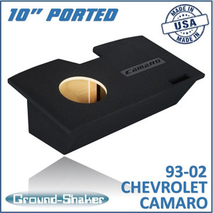 93-02 Chevy Camaro Black 10" Single Ported Subwoofer Box