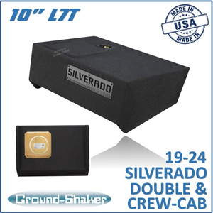 black 10" l7t single sealed sub box, fits 19-24 chevy silverado double & crew-cab black 10" l7t single sealed sub box, fits 19-24 chevy silverado double & crew-cab