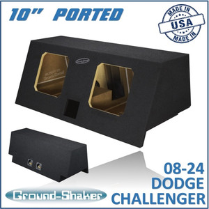 black 10" dual ported solobaric sub box, fits 08-24 dodge challenger black 10" dual ported solobaric sub box, fits 08-24 dodge challenger