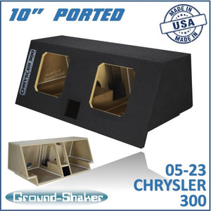 black 10" dual ported solobaric sub box, fits 05-23 chrysler 300 black 10" dual ported solobaric sub box, fits 05-23 chrysler 300